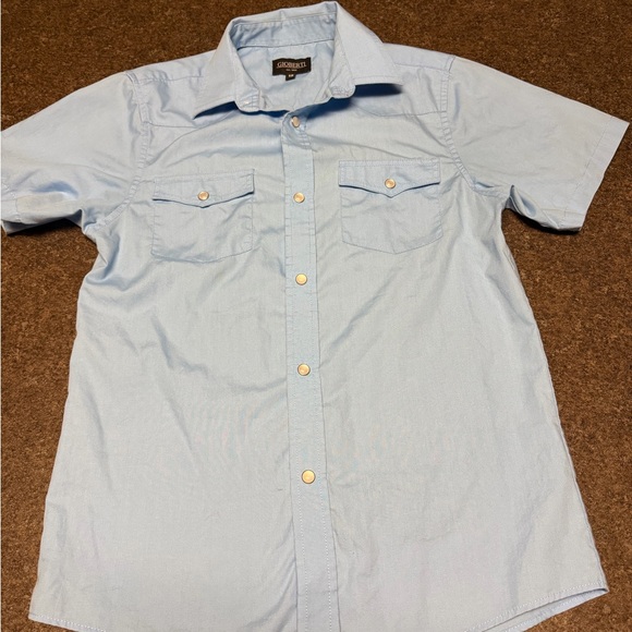 GUC  Light Blue Pearl Snap Shirt youth Large (12) - Picture 1 of 2